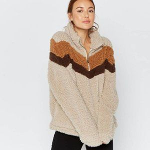 Thread and Supply Quarter Zip Sherpa Pullover Sweater